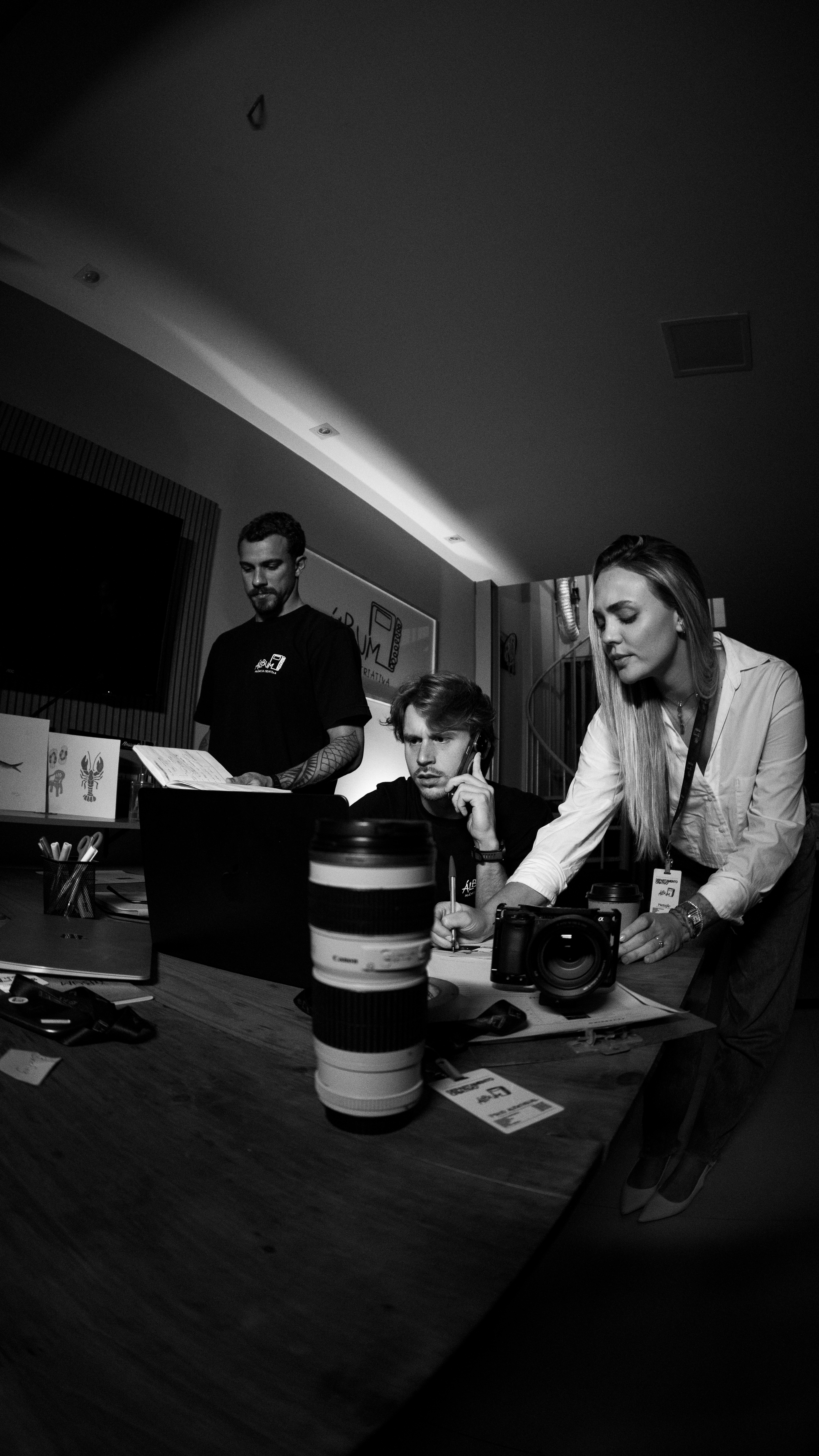 Equipe Álbum em ação